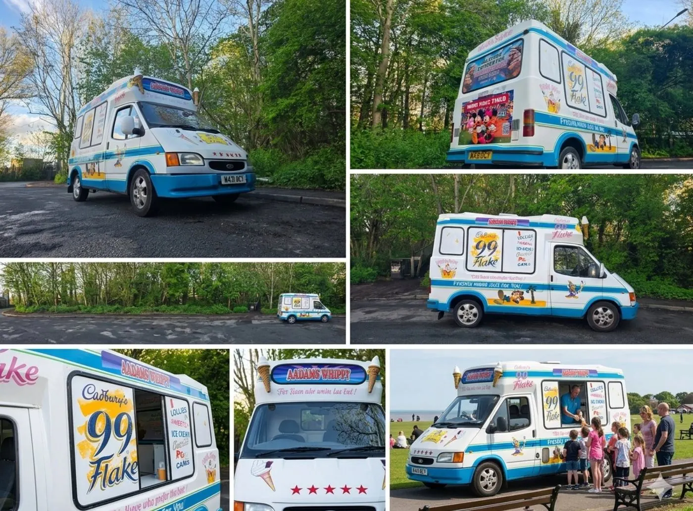 A closer look at the van from different angles
